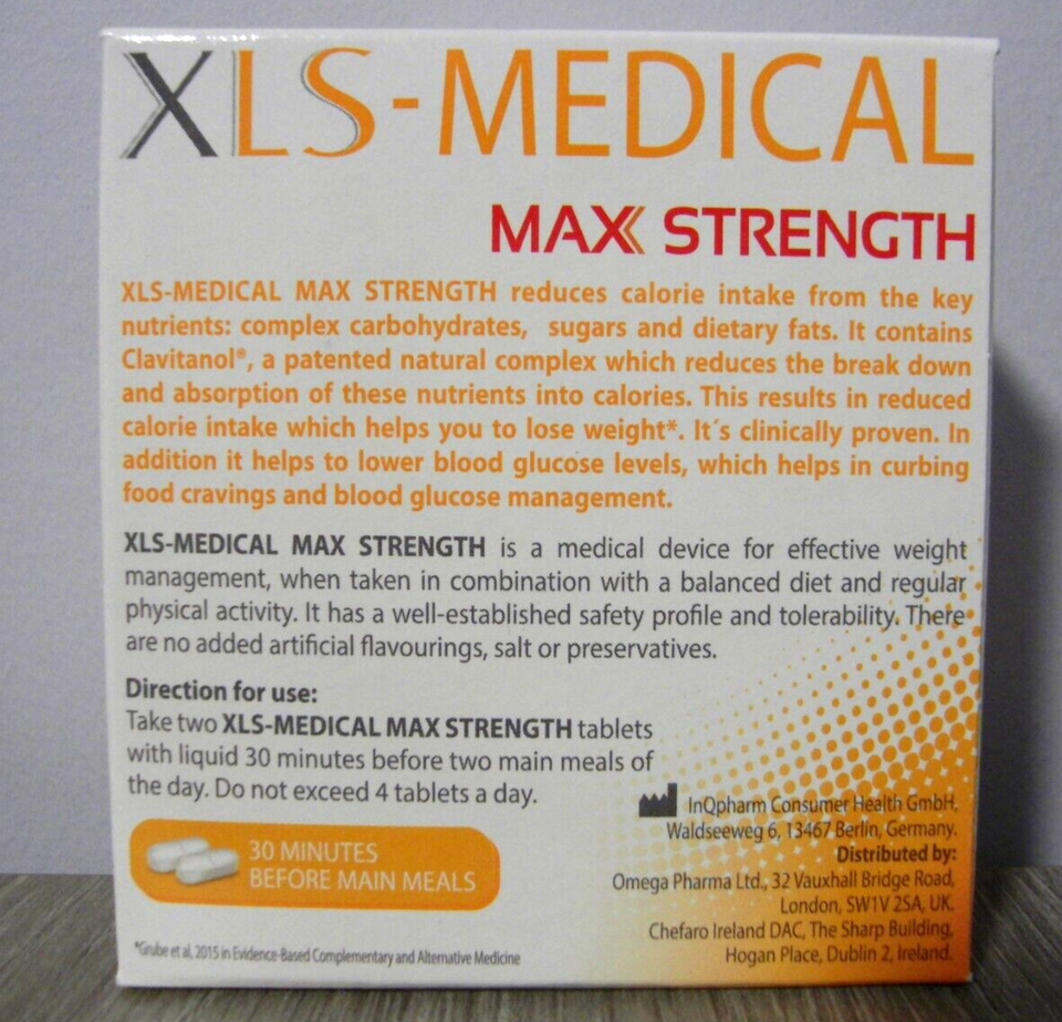 XLS MEDICAL MAX STRENGTH 40 WEIGHT LOSS TABLETS 10 DAY SUPPLY eBay