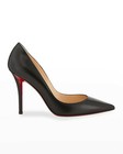 100% AUTHENTIC NEW WOMEN LOUBOUTIN APOSTROPHY 100 BLACK LEATHER PUMP/HEEL US 10 — photo 2