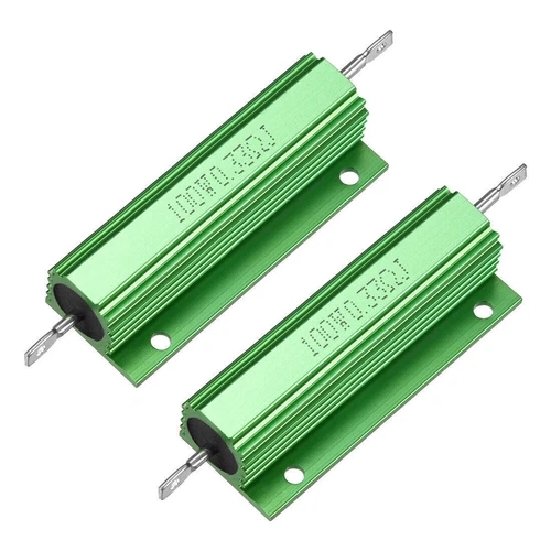 2Pcs Aluminum Case Resistor 100W 0.33Ohm Wirewound for LED Replacement Converter