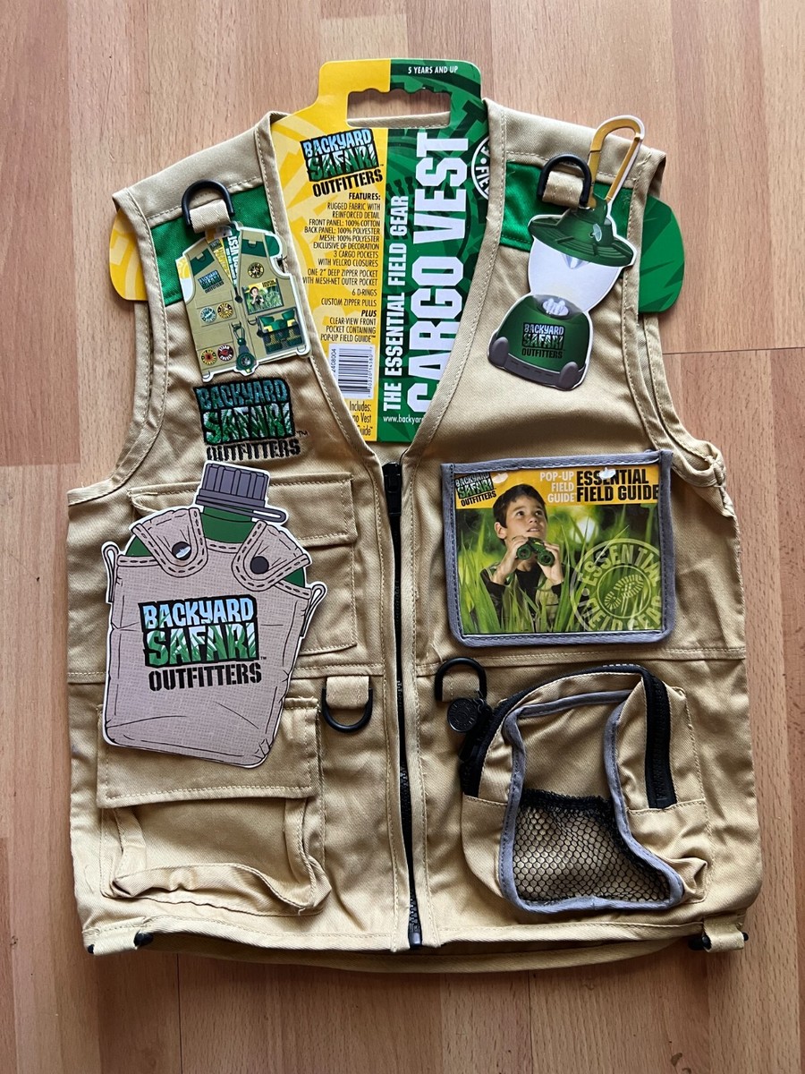 Backyard Safari Cargo Vest Kids Outdoor Activity NEW