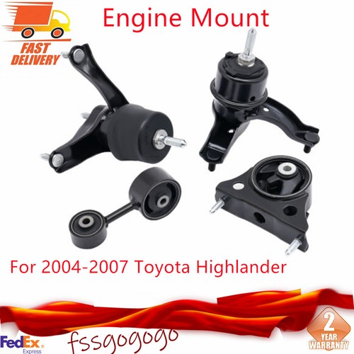 Engine Motor & Trans Mount 4PCS Set for 2004-2007 Toyota Highlander 2.4L - Picture 7 of 17