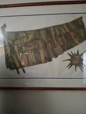 Dean Meeker abstract art-framed color green/gold large numbered print