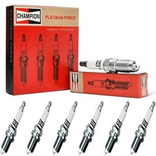 6 Pack Champion Platinum Spark Plugs Set for BUICK RIVIERA 1986-1987 V6-3.8L