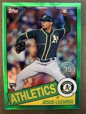 2020 Topps Chrome 1985 Green Refractor 44/99 Jesus Luzardo #85TC-10 Rookie RC