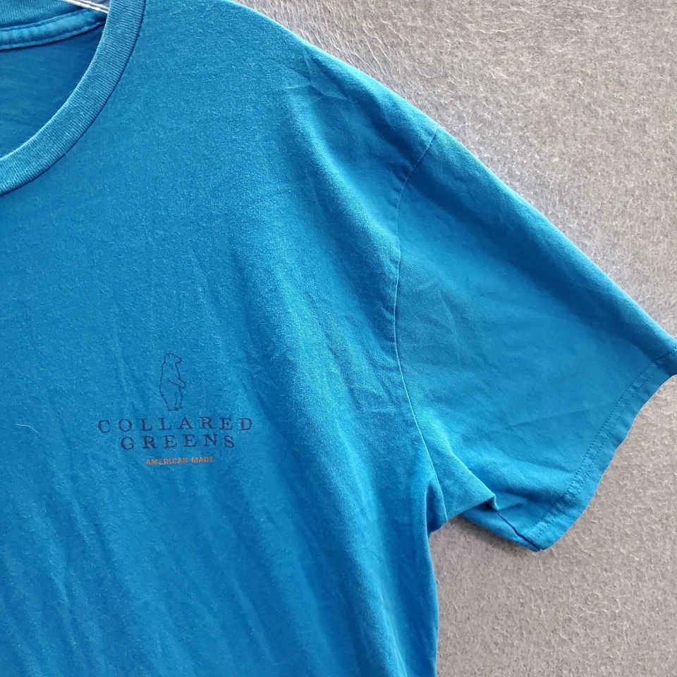 Camiseta con cuello verde para hombre XL azul trucha arco iris manga corta cuello redondo Foto 2 de 4