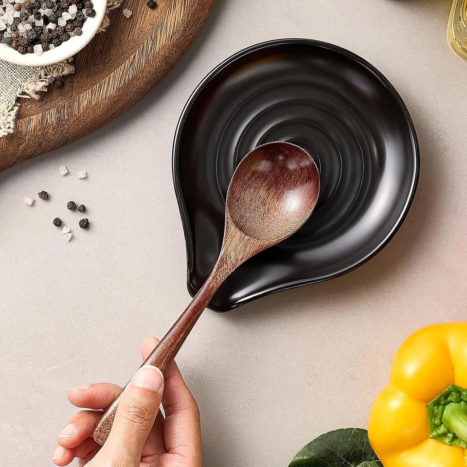 Spoon Rest for Stove Top, 6.1" Large Ceramic Spoon Holder for Kitchen Counter De - Image 2 of 4