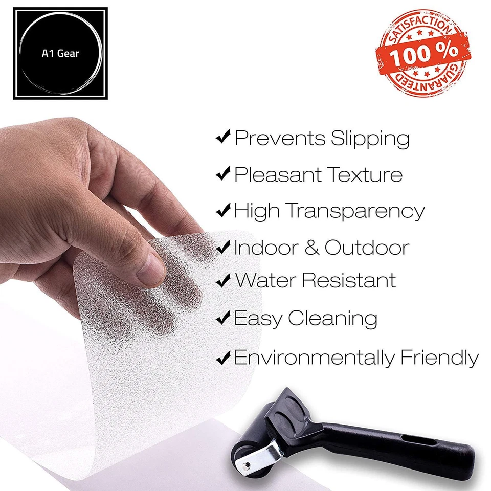 A1 Gear Clear Stair Treads - (15 Pack) Pre Cut Anti Slip Tape w/ Roller & eBook - Image 2 of 4