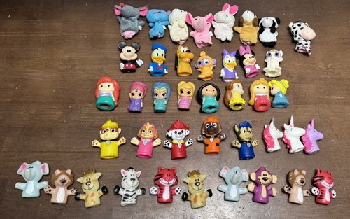 Mixed Lot Of 41 Finger Puppets- Plush, Disney, Paw Patrol, Princesses & Animals - Picture 2 of 7