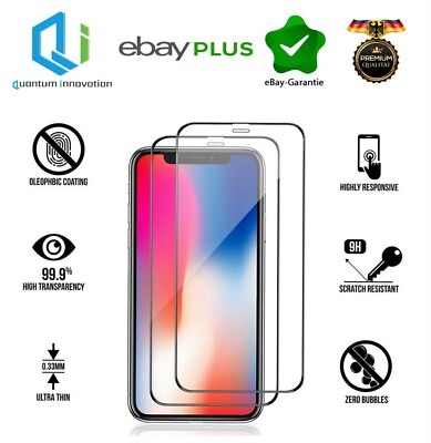 2x Gorilla Glas Schutzglas iPhone 14 plus 14 Max 13 13 Pro 12 11 Pro XR X XS 14