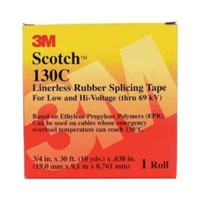 3M Scotch Splicing Tape Electrical Linerless Rubber 3/4 Inch x 30 Ft 1 Pack