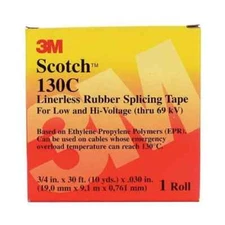 3M Scotch Splicing Tape Electrical Linerless Rubber 3/4 Inch x 30 Ft 1 Pack