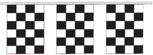 Banderines a cuadros para fiesta NASCAR de 100 ft bandera de pista de carreras 4 fanáticos de las carreras - Imagen 1 de 2