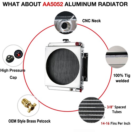 Radiador de 3 núcleos compatible con Mustang 940 930 920 930A / Owatonna 930 920 940 #420-35548 - Imagen 3 de 14