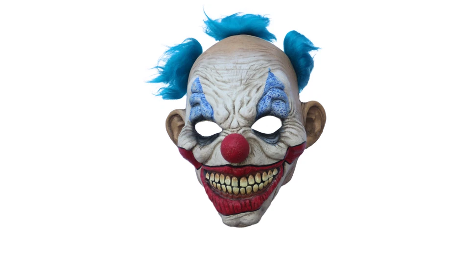 Ghoulish Productions Dammy Clown Jr Latex Face Mask Horror Halloween Cosplay - Image 3 of 4