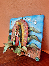 Placa de pared Virgen de Guadalupe Demetrio García Aguilar Josefina Oaxaca México