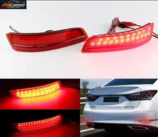 2x LED Red Bumper Reflector Turn Signal Stop Brake Lights For Lexus ES350 ES300H