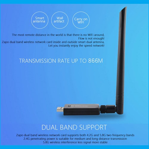 AC 1200Mbps USB3.0 WIFI Dongle RTL8812AU Chipset 5GHz Wireless Card - Picture 6 of 12