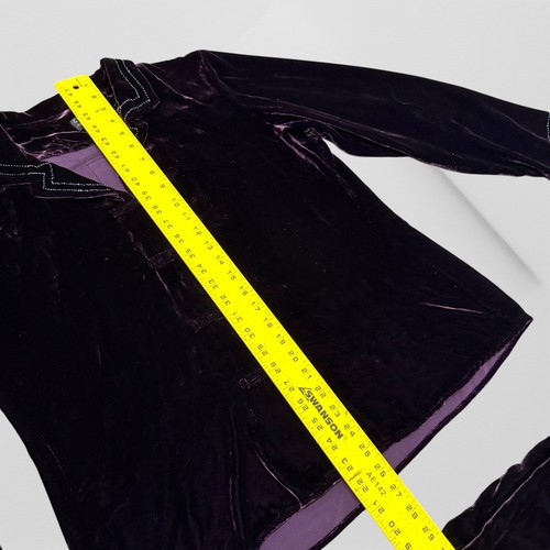 Vintage Citron Santa Monica S Silk Blend Set Jacket Top Bottom Pants Velvet READ - Picture 14 of 19