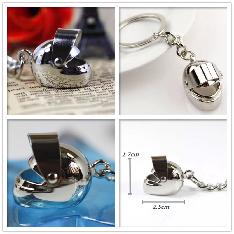 Motor Bike Helmets Keyring Stainless Steel Metal Chrome 3D Keychain Collectable eBay