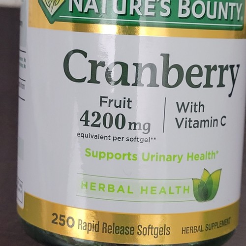 Natures Bounty Cranberry 4200mg With Vitamin C 250 Rapid Release Softgels 16CT - Picture 3 of 7