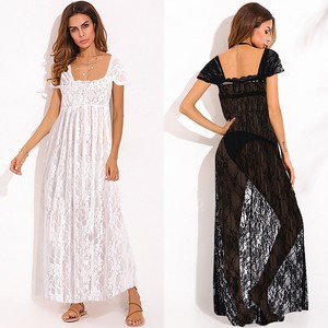 sheer floral maxi dress