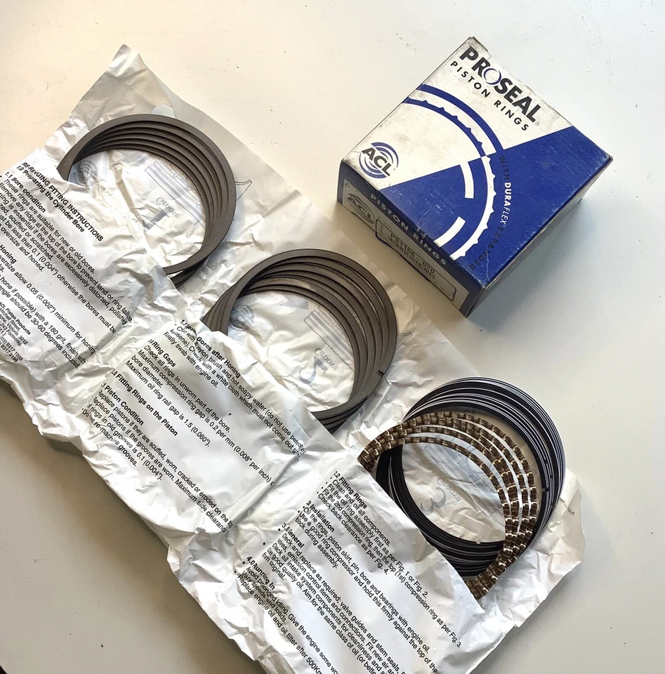 Новый из старых запасов комплект поршневых колец PS1166 ACL для Ford XM XP XR диаметр отверстия 3,68 дюйма стандартный - Изображение 2 из 4