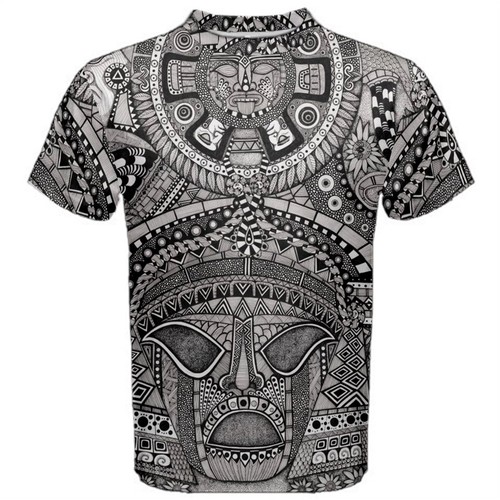 Camiseta Mayas Arte de Dibujo Maya Estampado En Las Partes Para Hombre MD1 | eBay