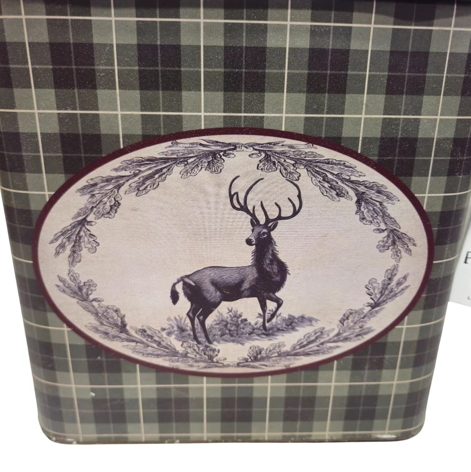 Cubo de ciervo rústico galvanizado cabaña decoración de caza regalo de almacenamiento primitivo nuevo con etiquetas Foto 2 de 4