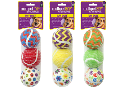 Multipet International 056957 Ruff Enuff Tennis Balls for sale