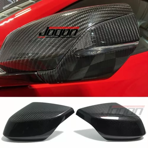 Real Carbon Side Mirror Cover Cap For Corvette C8 Stingray Z06 Z51 2LT 3LT 20-25