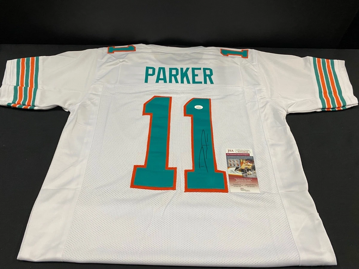 MIAMI DOLPHINS DEVANTE PARKER SIGNED CUSTOM THROWBACK JERSEY JSA