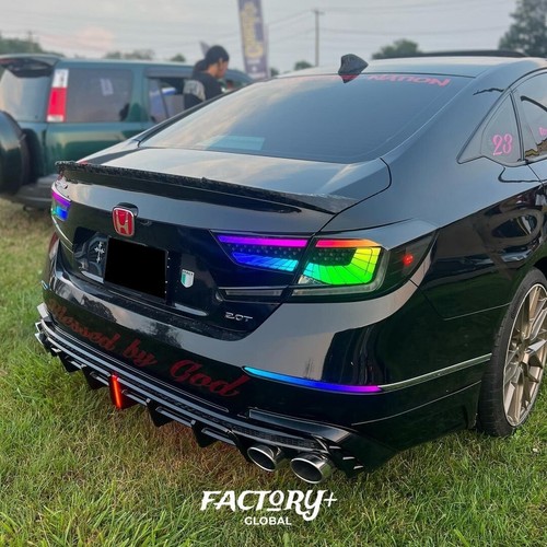 Fits 2018-2022 Honda Accord Sedan RGB LED Tail Lights Assembly w/ Animation - Picture 4 of 13