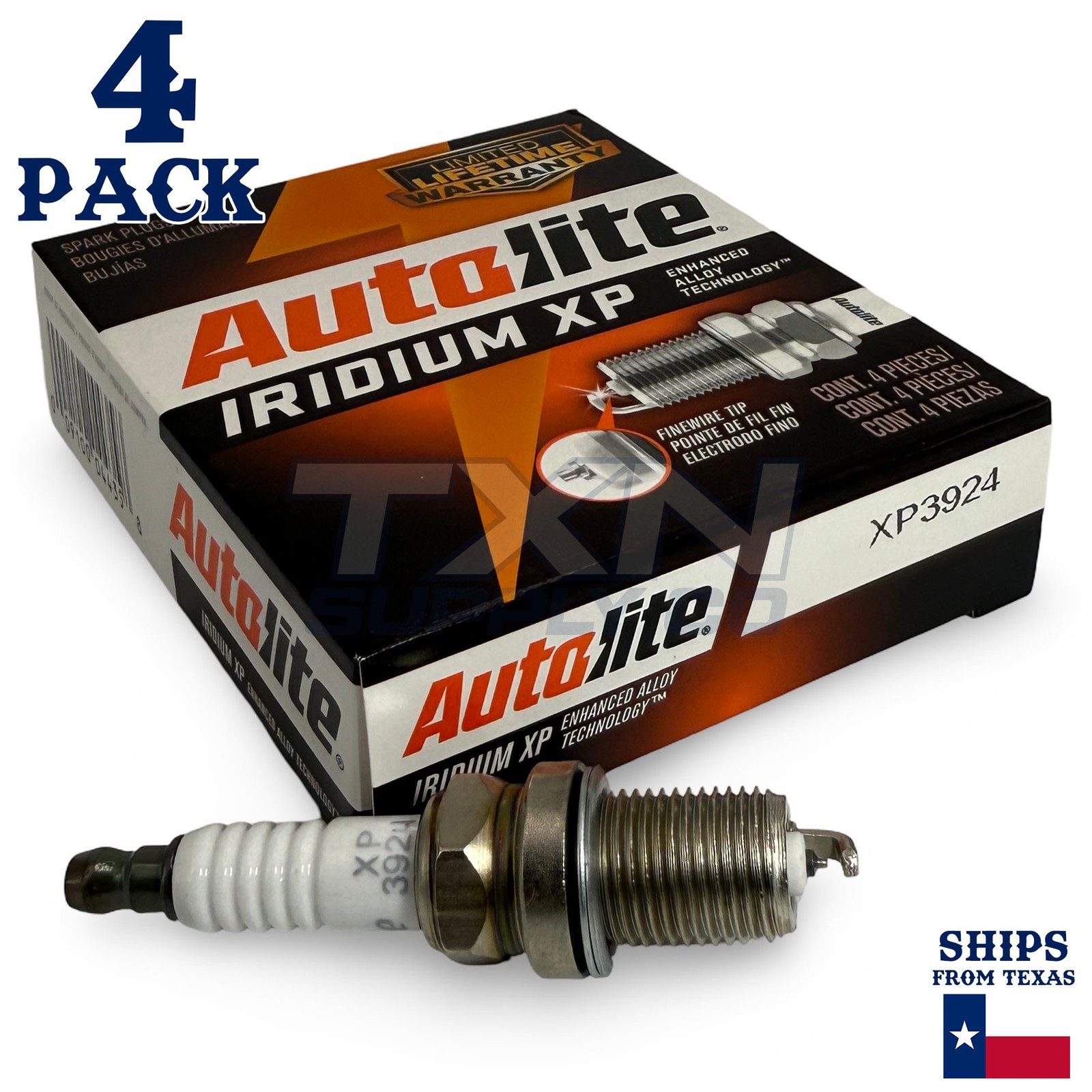 4 Pack Autolite XP3924 Iridium Spark Plugs