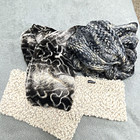 Muk Luks Women’s Abstract Knit Acrylic Infinity Scarf Gray White Logo Accent — photo 1
