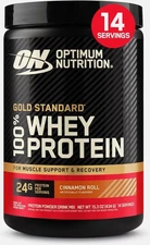 Optimum Nutrition Gold Standard 100% Whey Protein Powder, Cinnamon Roll, 1 Pound