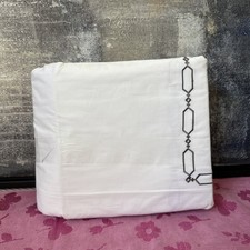 Lush Decor Hotel Geo King Duvet Set 3PC White/Gray