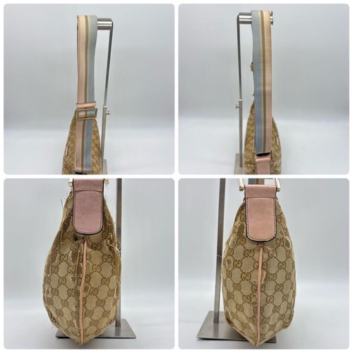 Bolso de Hombro Gucci 181092.002404 GG Patrón Beige Rosa Cierre de Lona - Imagen 21 de 24