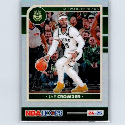 2024-25 Hoops Jae Crowder #130 Premium Prizms Silver Milwaukee Bucks