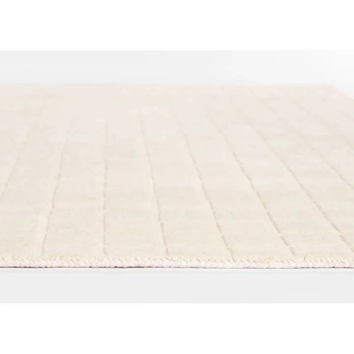 Ivory woolen Hand Tufted Carpet Area Rug for Living Room Bedroom - Image 2 of 4