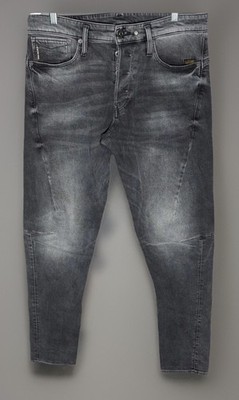 G-Star Raw Scutar 3D Slim Tapered 32x34 Fits Like 34x34 Button Fly Gray Wash