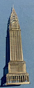 Chrysler Building NYC Metal Ornament Silver Art Deco Skyscraper New York