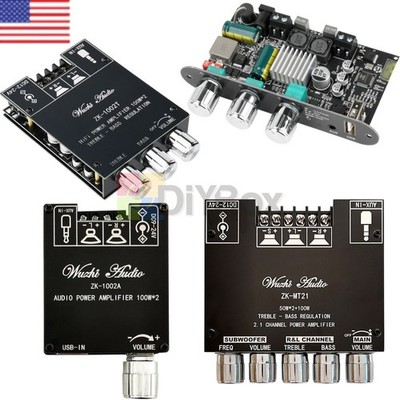 ZK-1001U MT21 1002T 1002A Bluetooth Amplifier Board Audio Digital Amplifier 100W