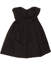 OASIS Womens Strapless Dress UK 10 Small Black Cotton AH07