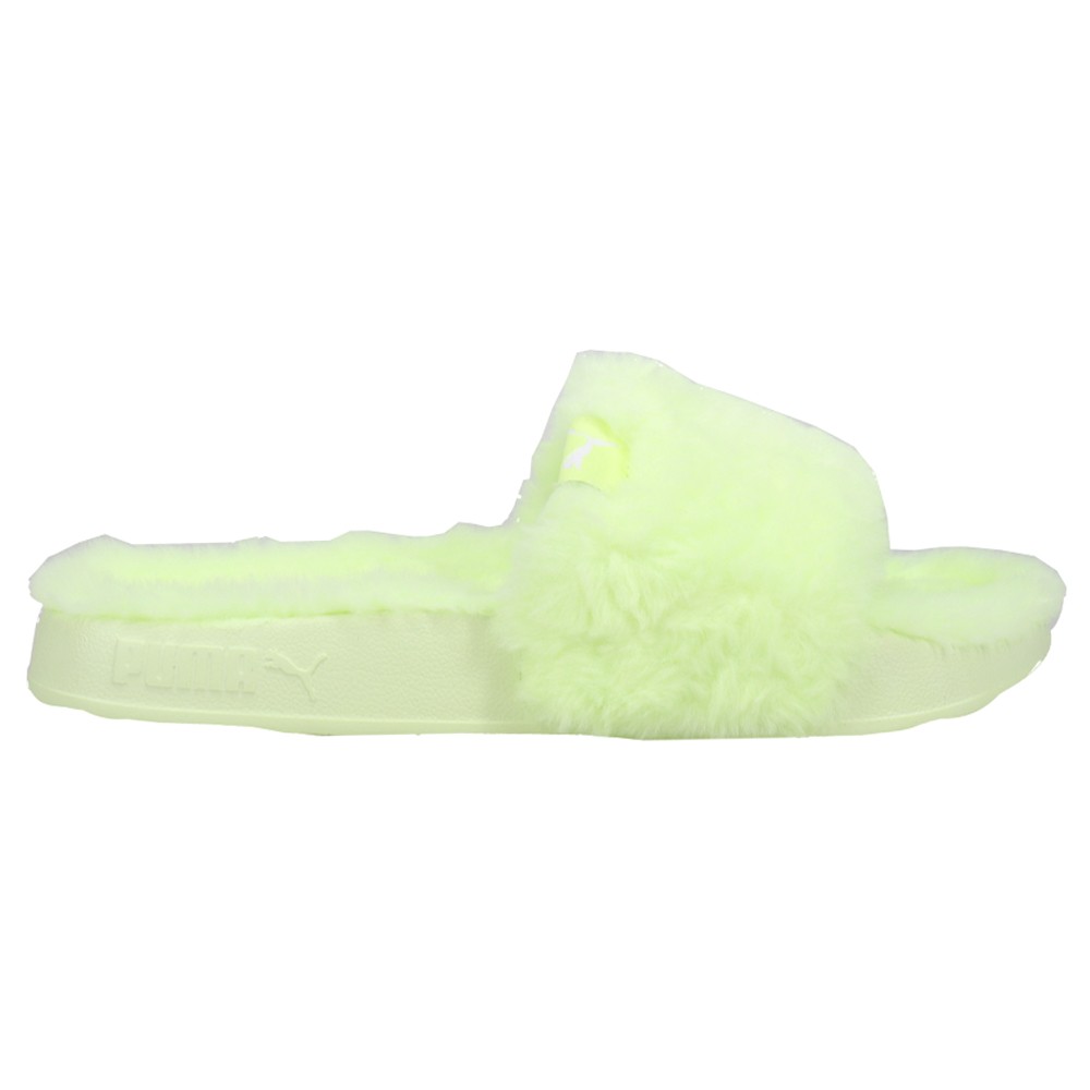 PUMA Leadcat 20 Ylm Fluff Slide Womens Green Casual Sandals 385803-03 2890₽