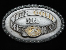 OG11157 VINTAGE 1978 THE GOLD BELT LINE SUPPORT SAFTEY BELT COMPANY BUCKLE