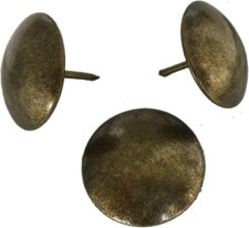   Large Antique Brass Finish Upholstery Nails/Tacks 1 Inch - 50 Pcs Antique Bra