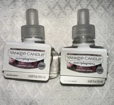 Yankee Candle SUGARED APPLE  Scent Plug In Refills S/2 NWT Hard To Find
