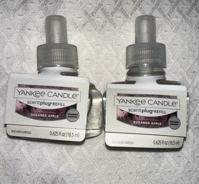 Yankee Candle SUGARED APPLE  Scent Plug In Refills S/2 NWT Hard To Find