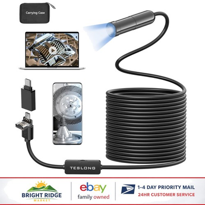 #ad #ad High Definition 5MP Endoscope with USB Connectivity and Adjustable Lighting $94.91