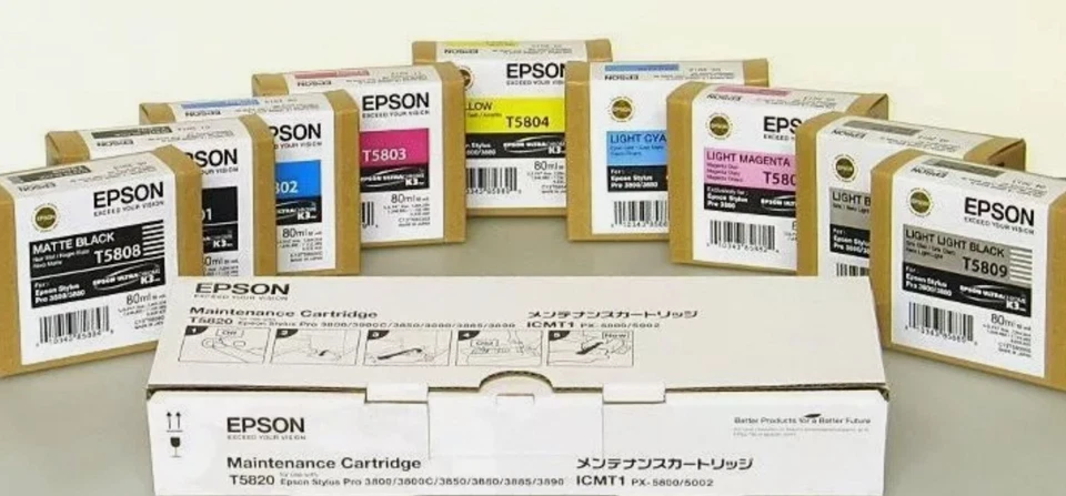 cartouche EPSON T5801 T5802 T5803 T5805 T5808 T5809 epson stylus PRO 3800 3880 - Photo 1/1